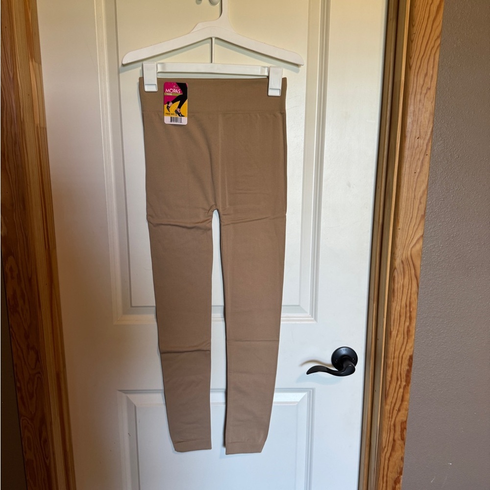 Mopas Women Free Size Fleeced‎ Tan Leggings